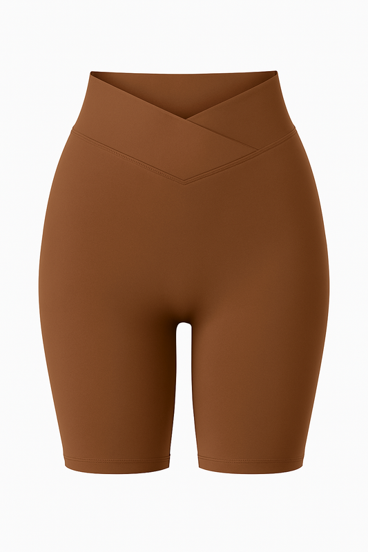 Women's High Waist Peach Hip Yoga Shorts